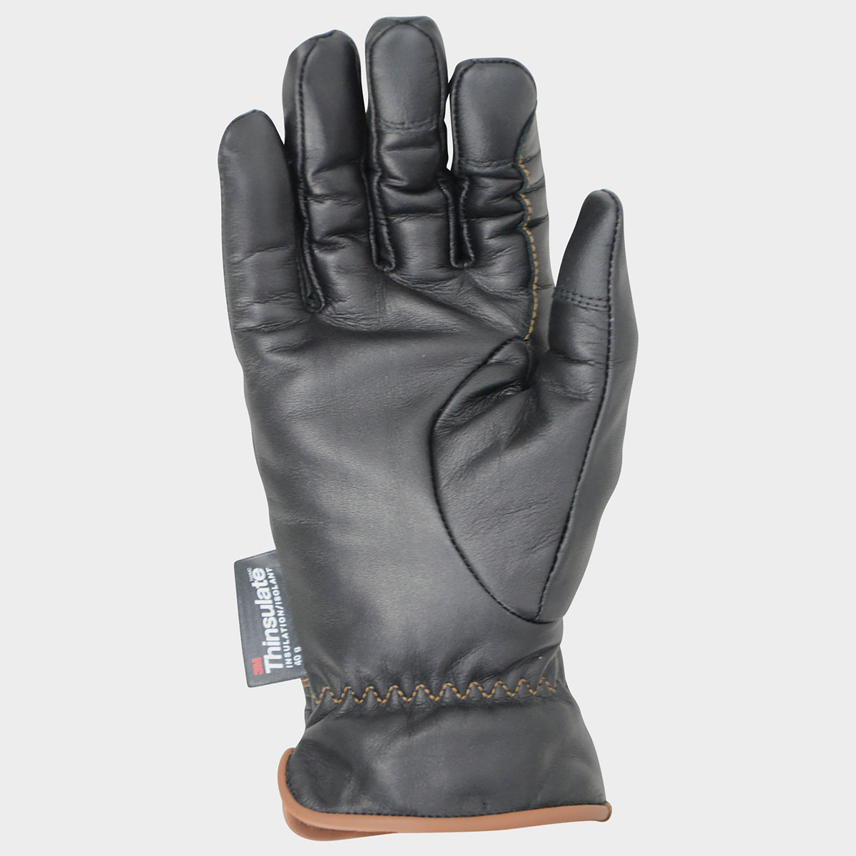 Hy5 Thinsulate Leather Winter Riding Gloves Black/Tan