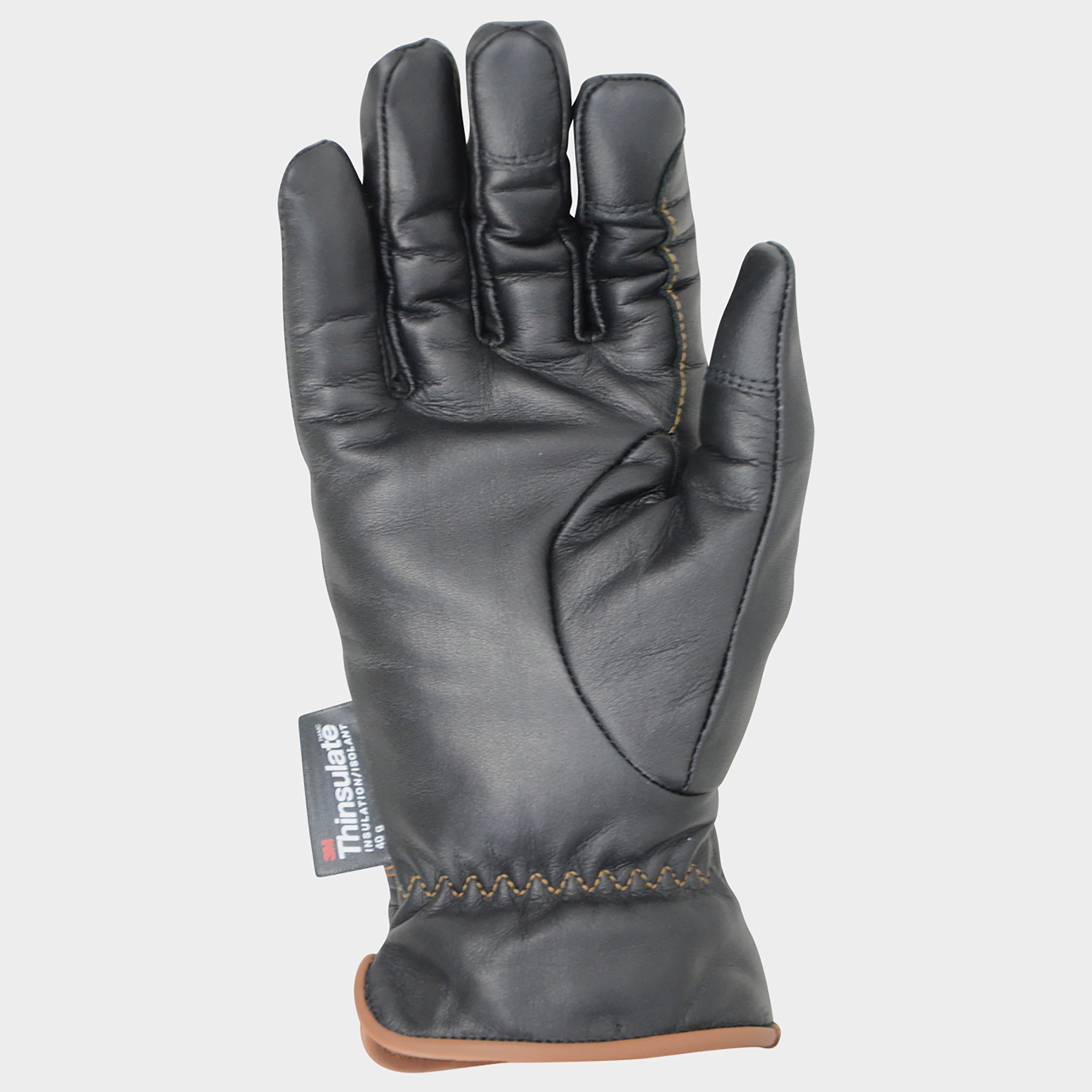 Hy5 Thinsulate Leather Winter Riding Gloves Black/Tan
