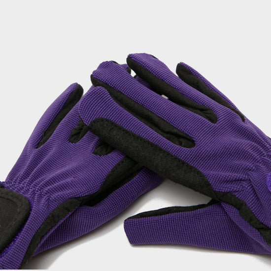Hy5 Childs Everyday Two Tone Riding Gloves Black/Purple