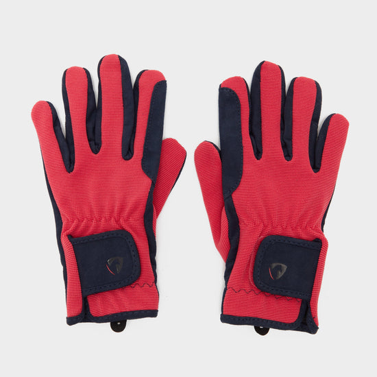Hy5 Childs Everyday Two Tone Riding Gloves Navy/Raspberry