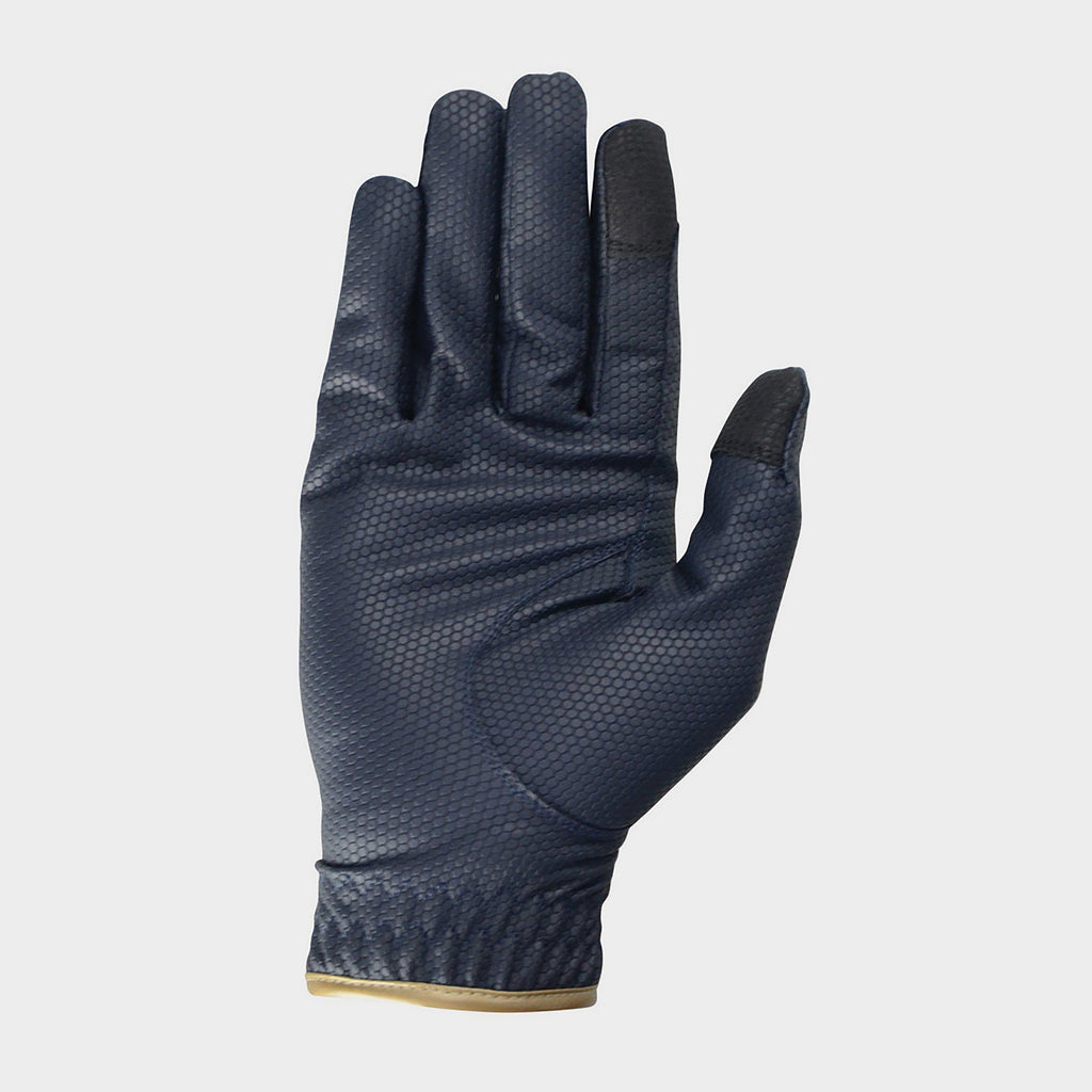 Hy5 Cottenham Adults Elite Riding Glove Navy/Gold
