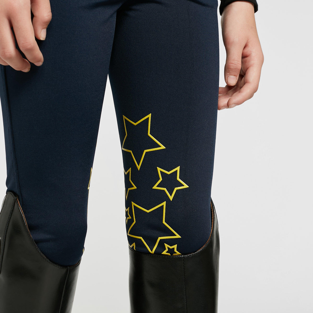 HyPERFORMANCE Childs Stella Riding Tights Navy/Yellow