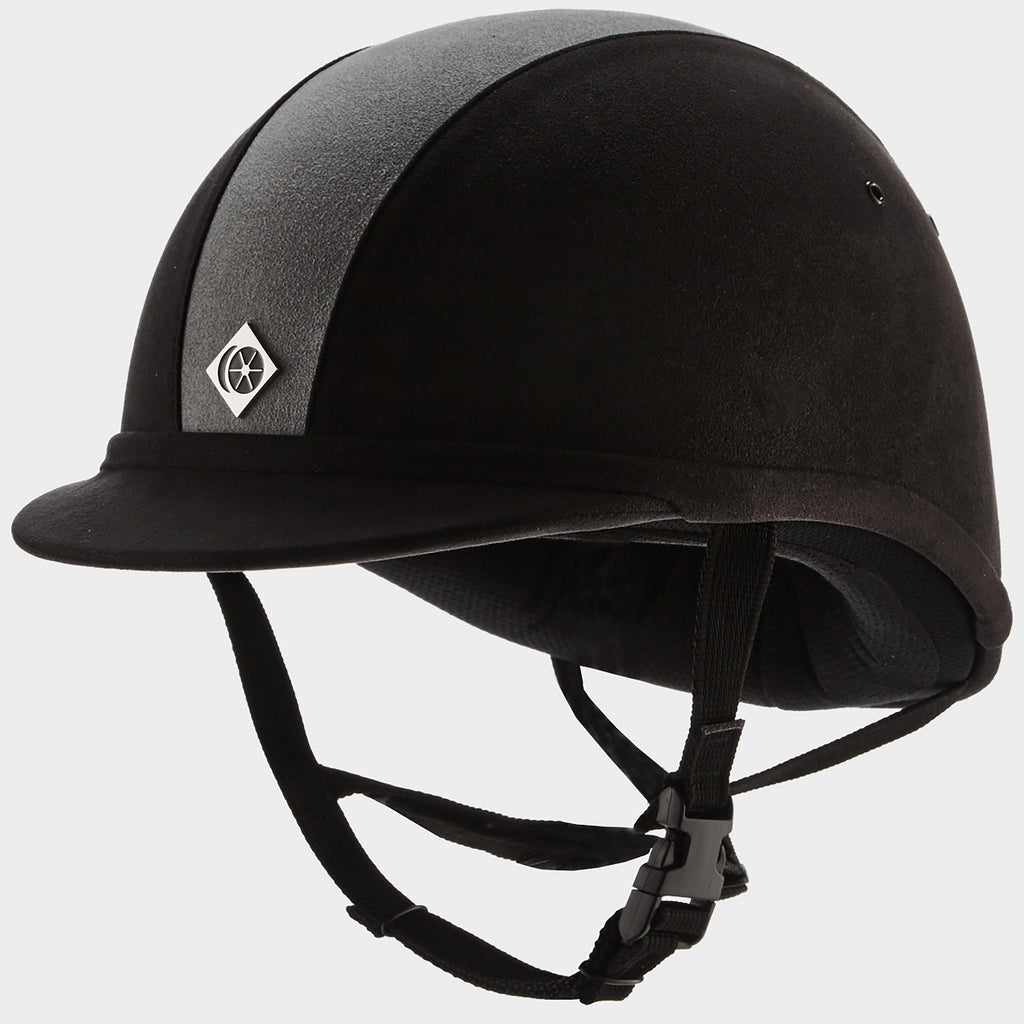 YR8 Round Riding Hat Black/Charcoal