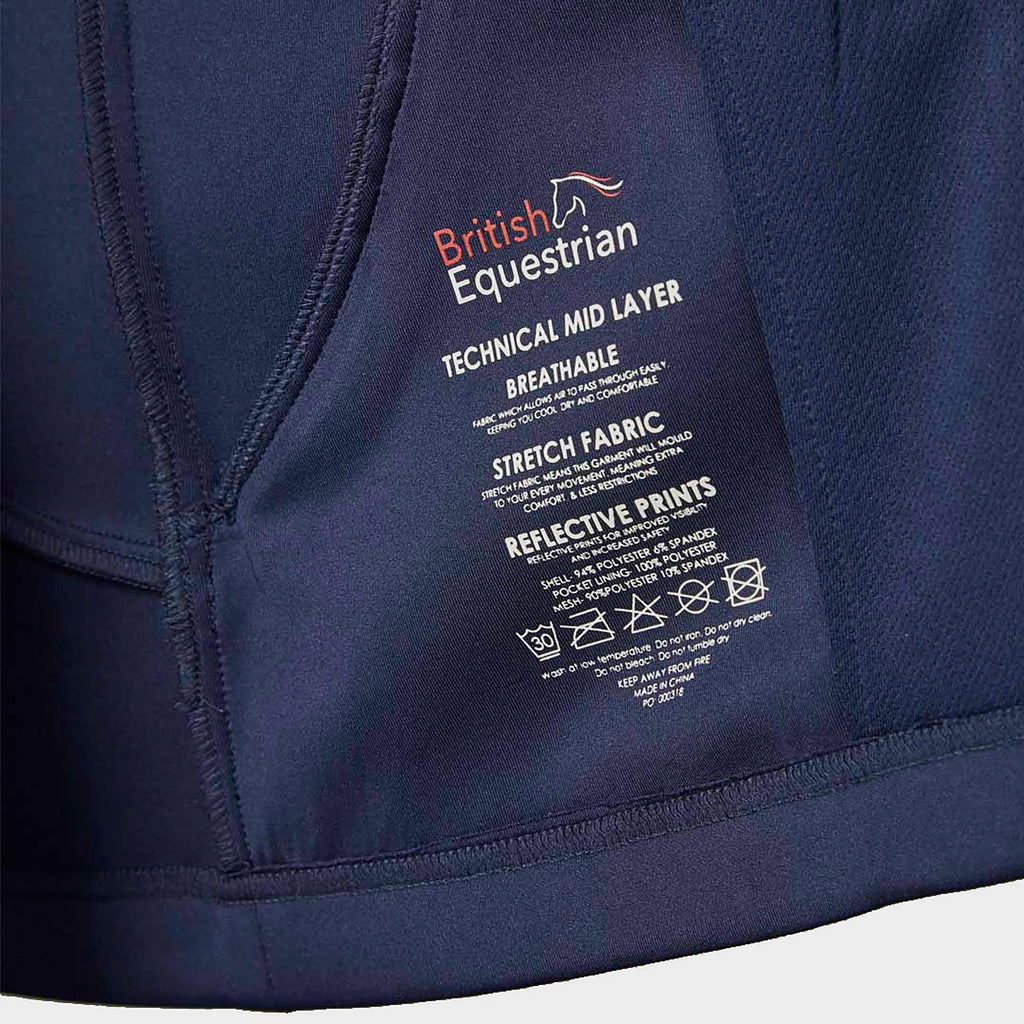 Womens GBR Inbetweener Technical Zip Mid-Layer Navy