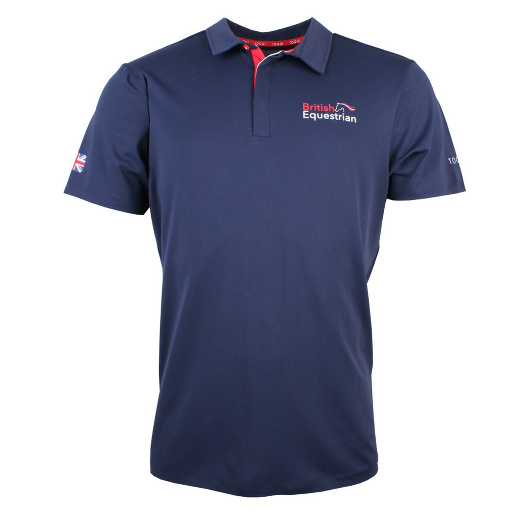 Mens Airy GBR Technical Polo Shirt Navy