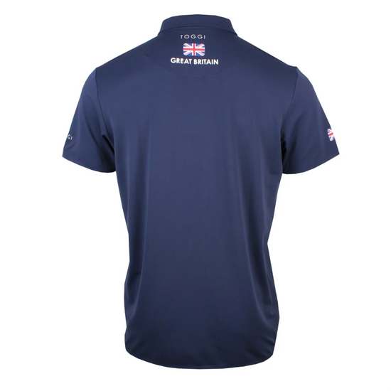 Mens Airy GBR Technical Polo Shirt Navy