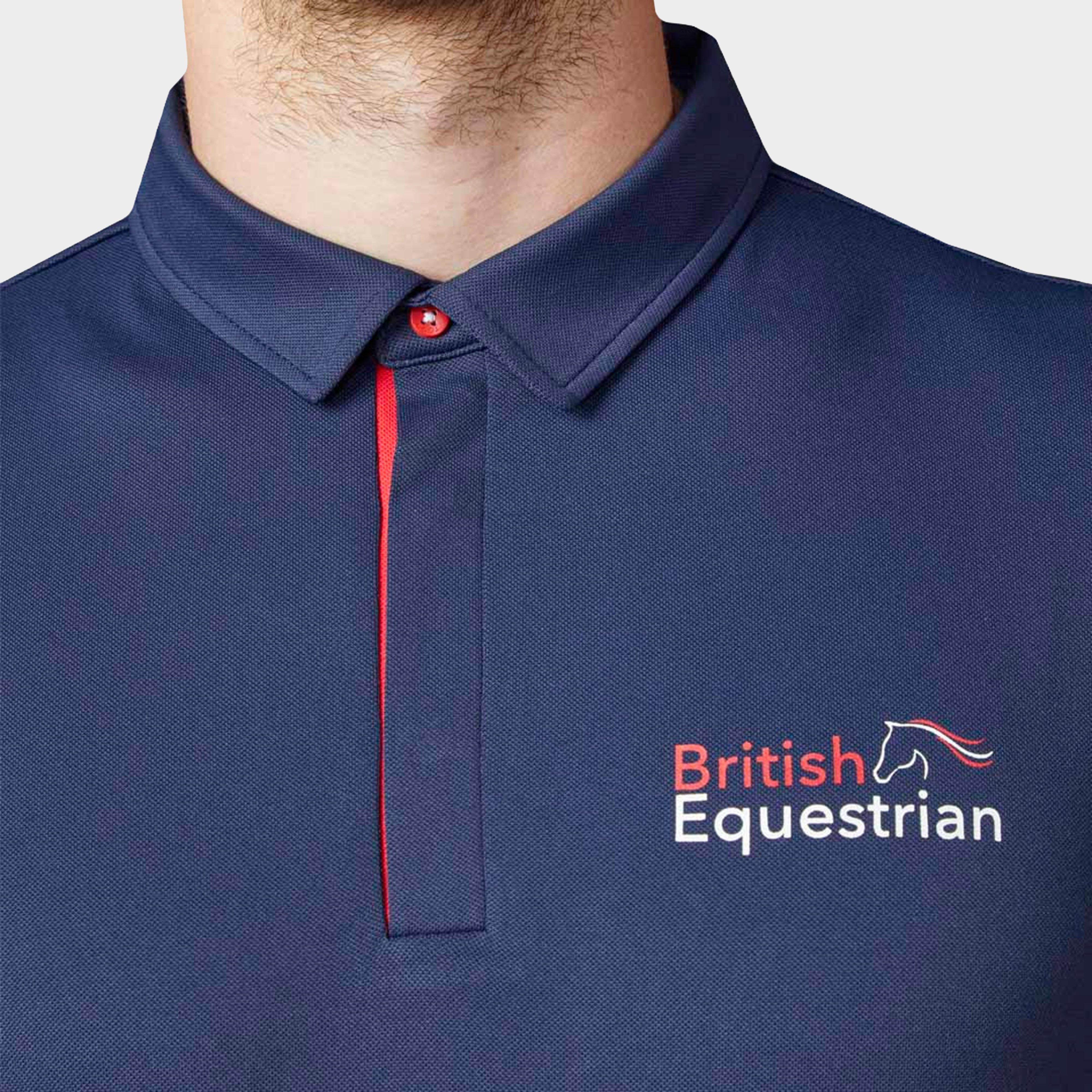 Mens Airy GBR Technical Polo Shirt Navy