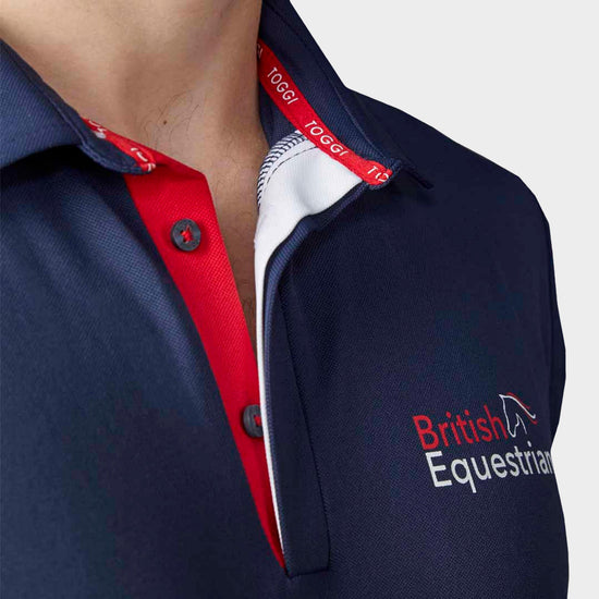 Mens Airy GBR Technical Polo Shirt Navy