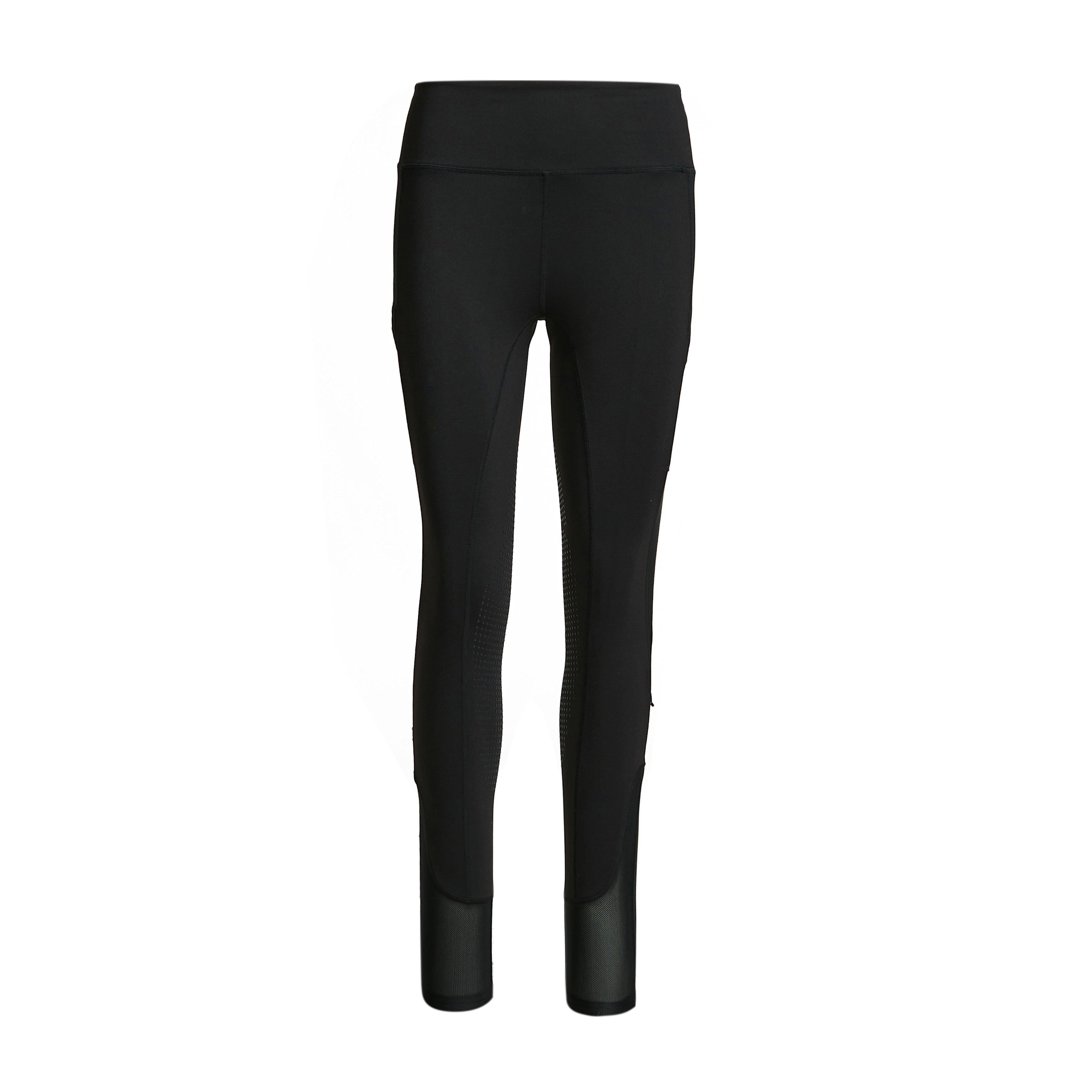 Womens Silicone Grip Riding Tights Black