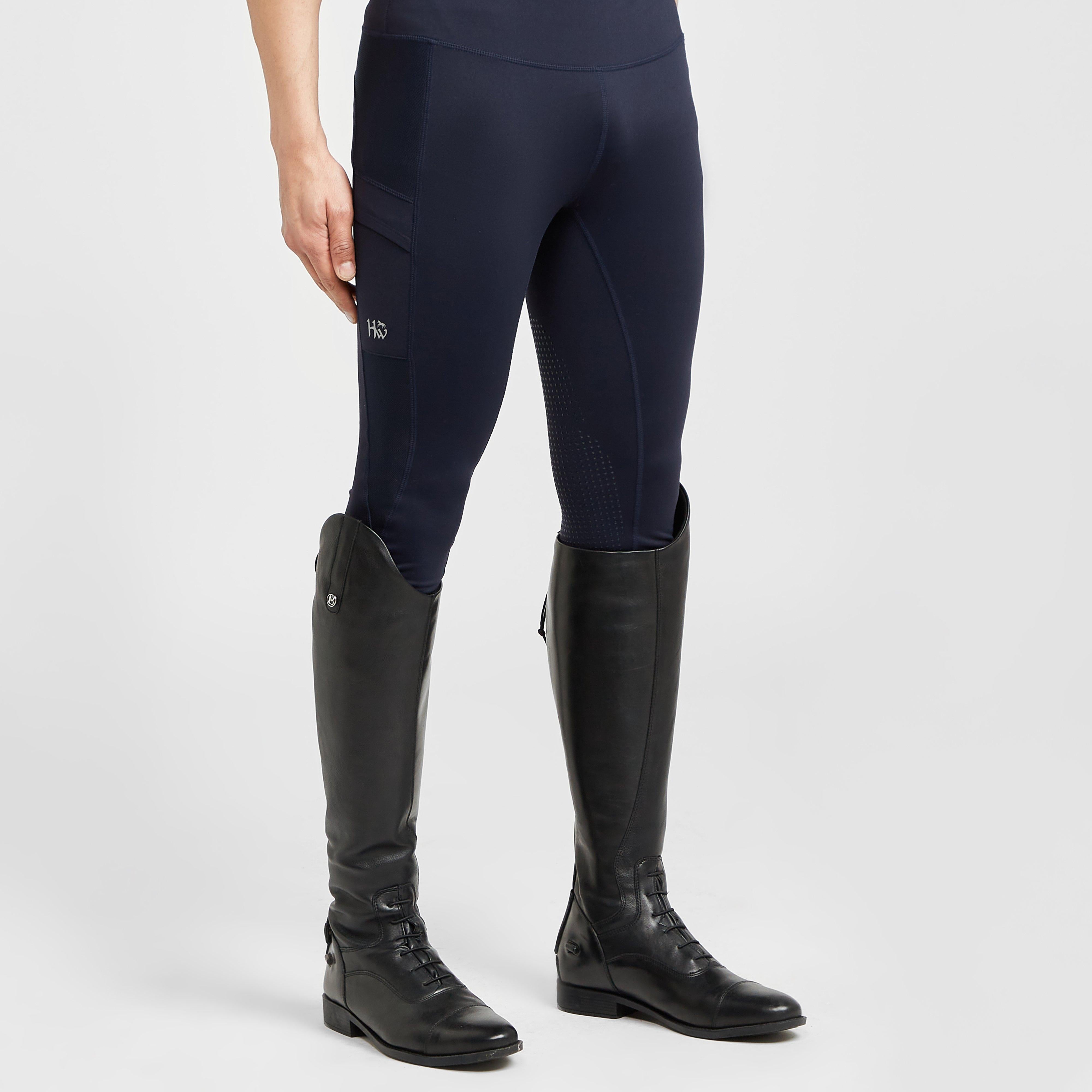Womens Silicone Grip Riding Tights Navy