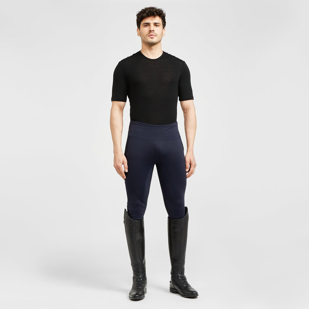 Womens Silicone Grip Riding Tights Navy