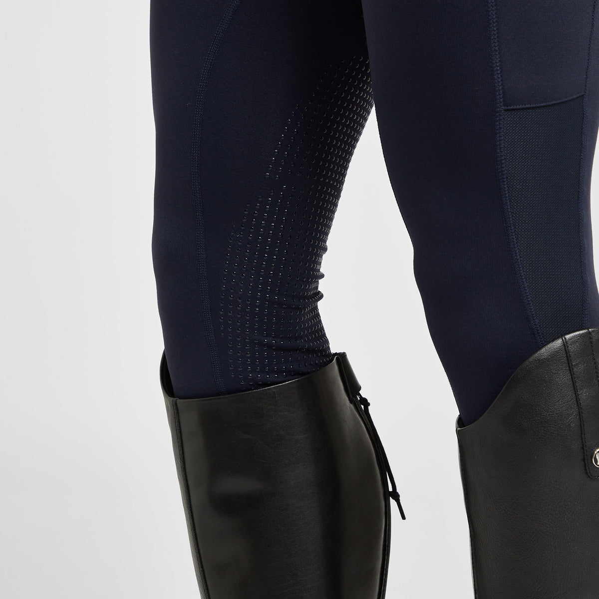 Womens Silicone Grip Riding Tights Navy