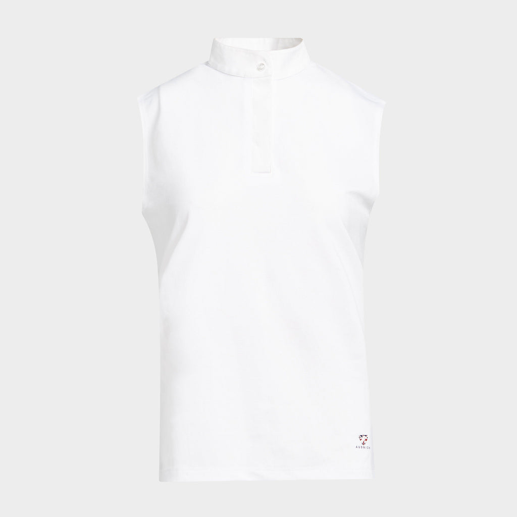 Ladies Sleeveless Stock Shirt White