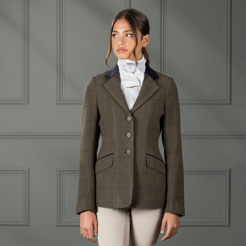Womens Saratoga Tweed Jacket Green Check