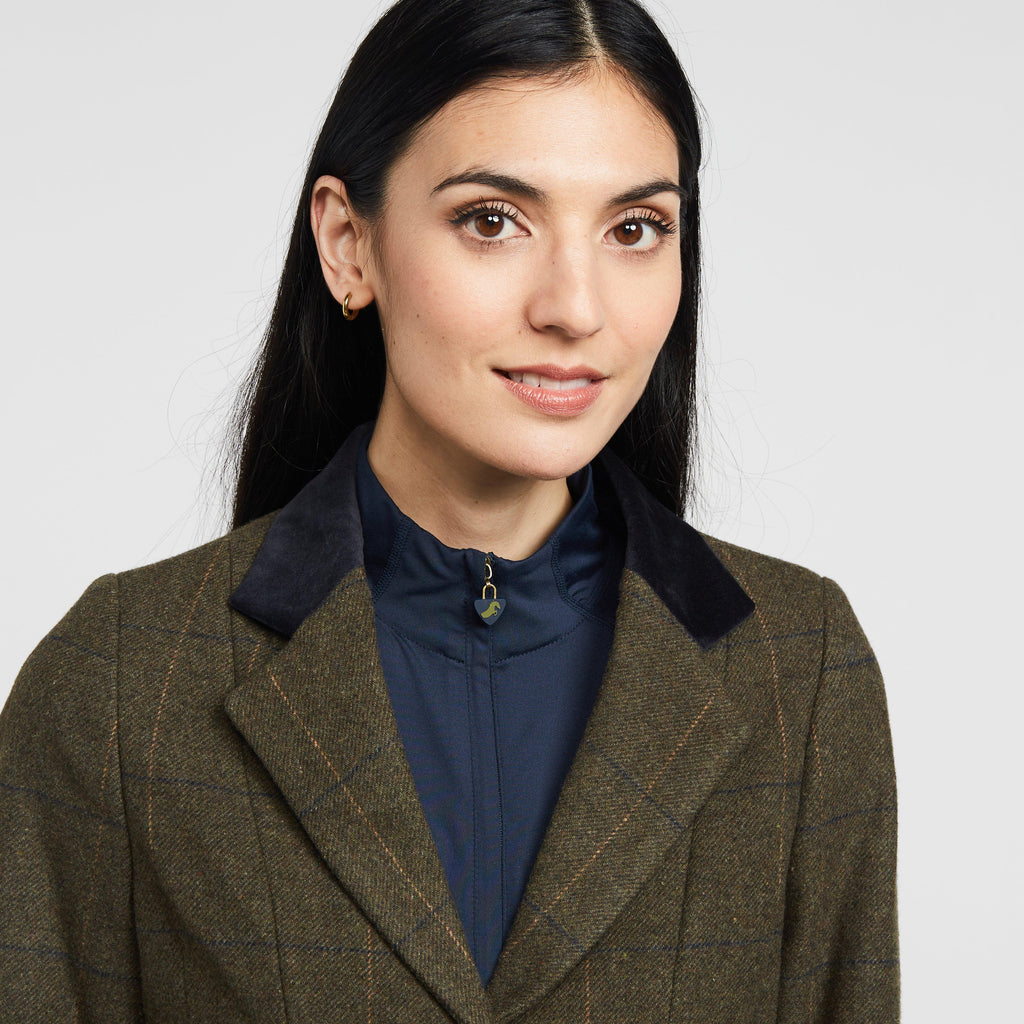 Womens Saratoga Tweed Jacket Green Check