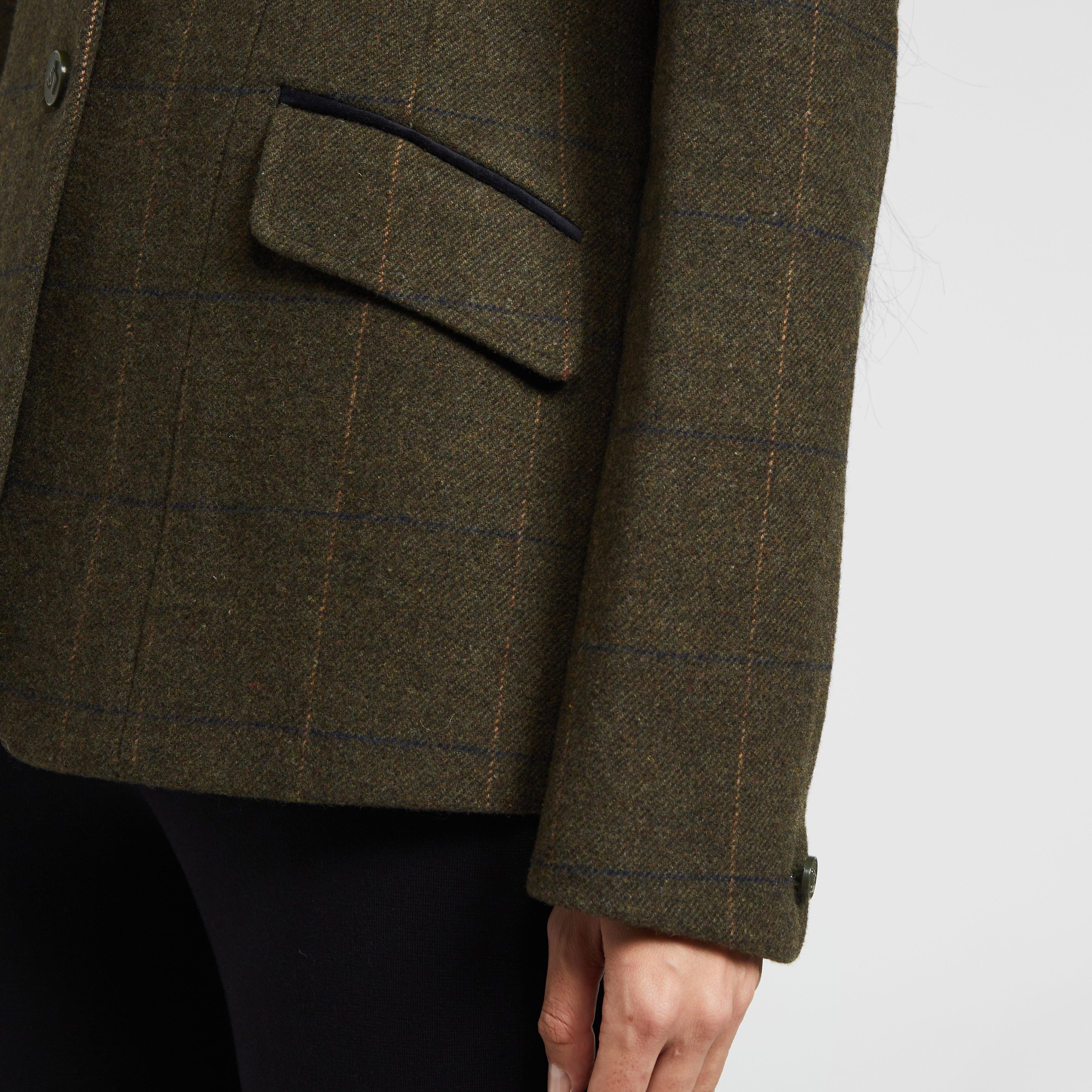 Womens Saratoga Tweed Jacket Green Check