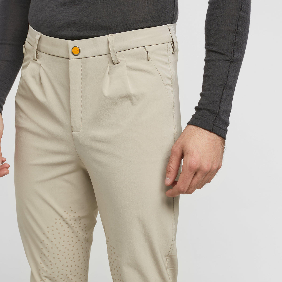 Mens Walton Knee Patch Breeches Beige
