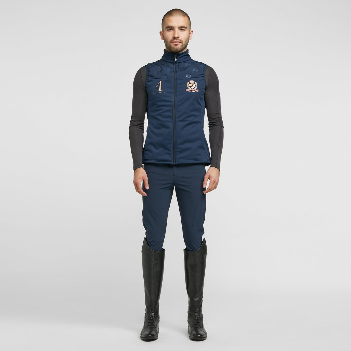 Mens Walton Knee Patch Breeches Navy