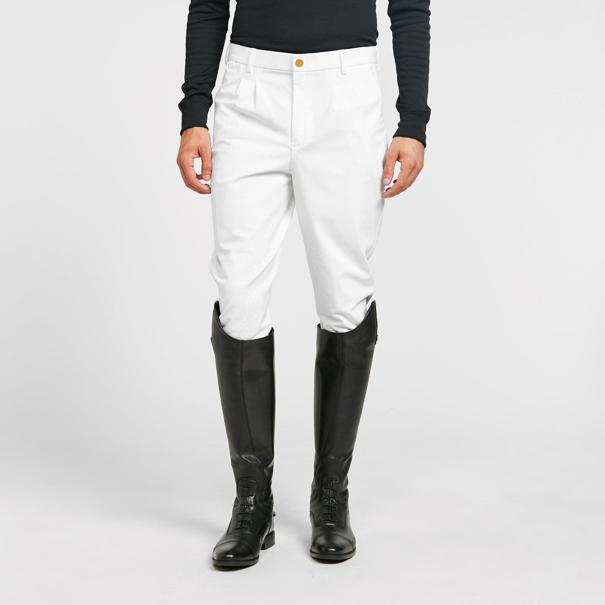 Mens Walton Knee Patch Breeches White
