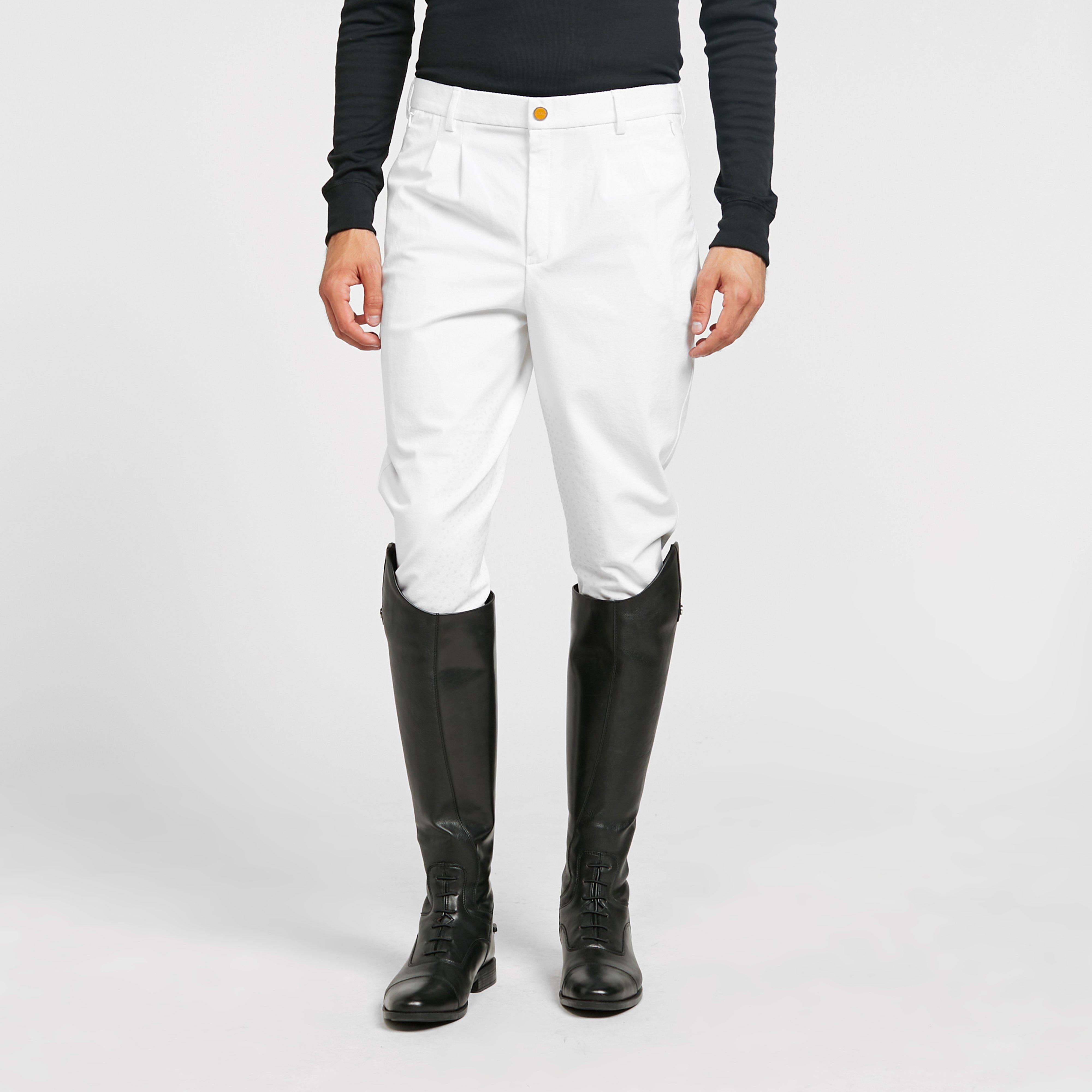Mens Walton Knee Patch Breeches White