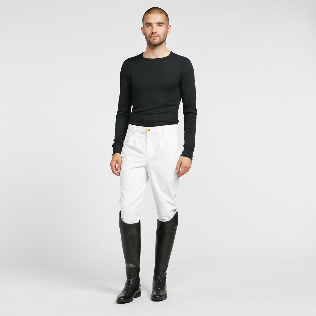 Mens Walton Knee Patch Breeches White
