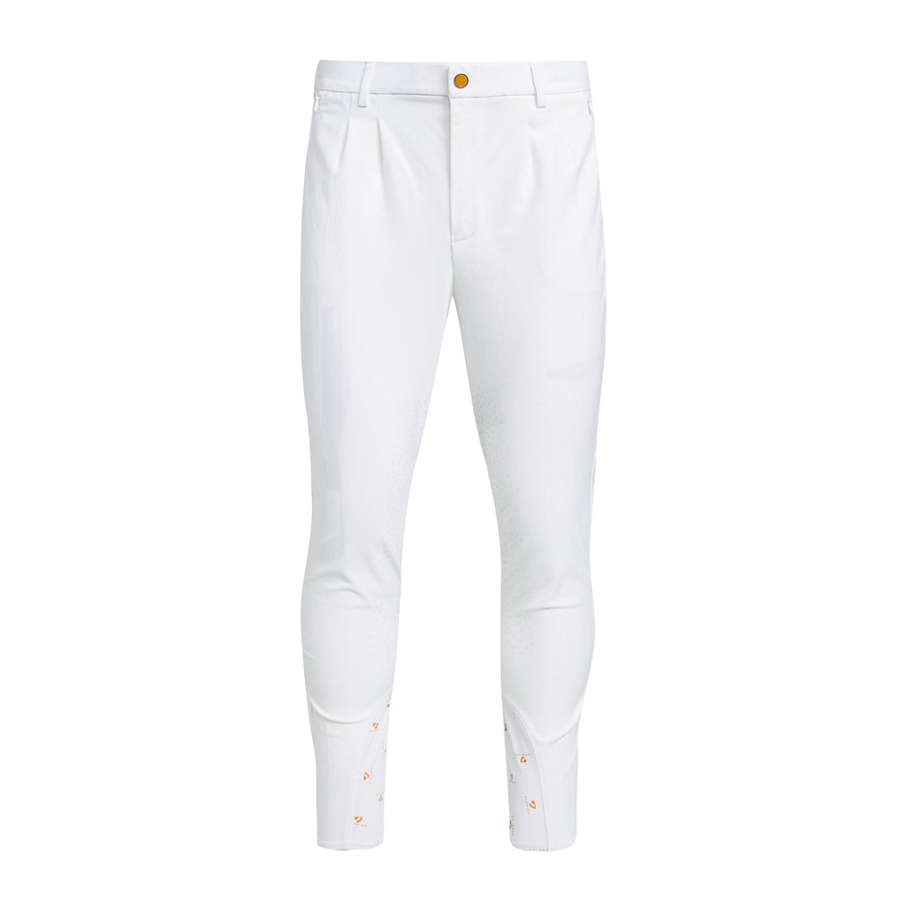 Mens Walton Knee Patch Breeches White