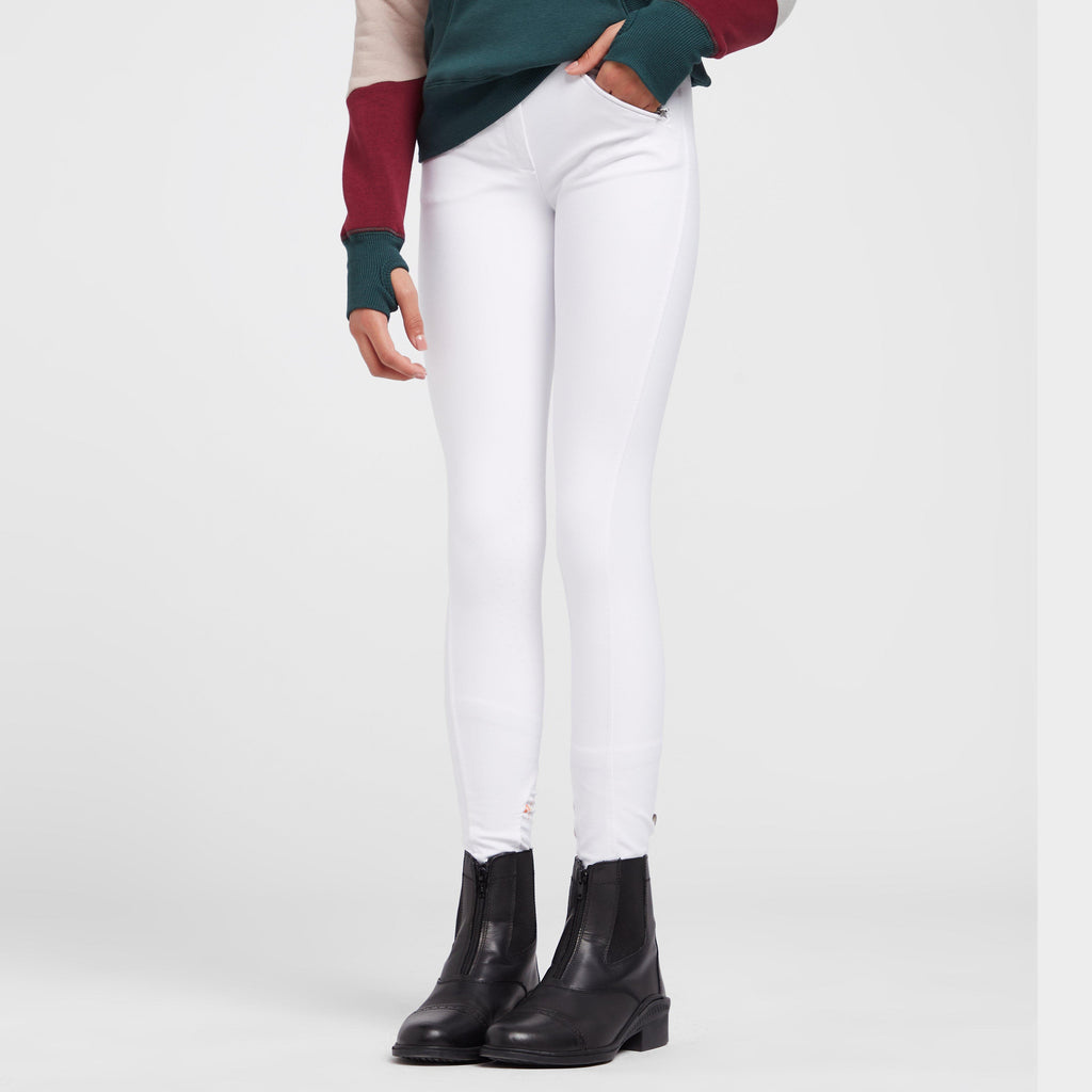 Young Rider Thompson Knee Patch Breeches White