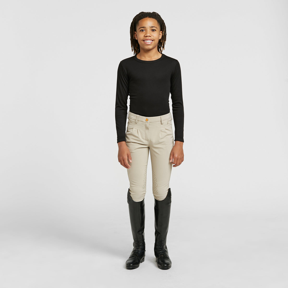 Boys Walton Knee Patch Breeches Beige