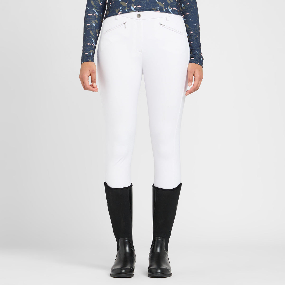 Womens Thompson Knee Patch Breeches White