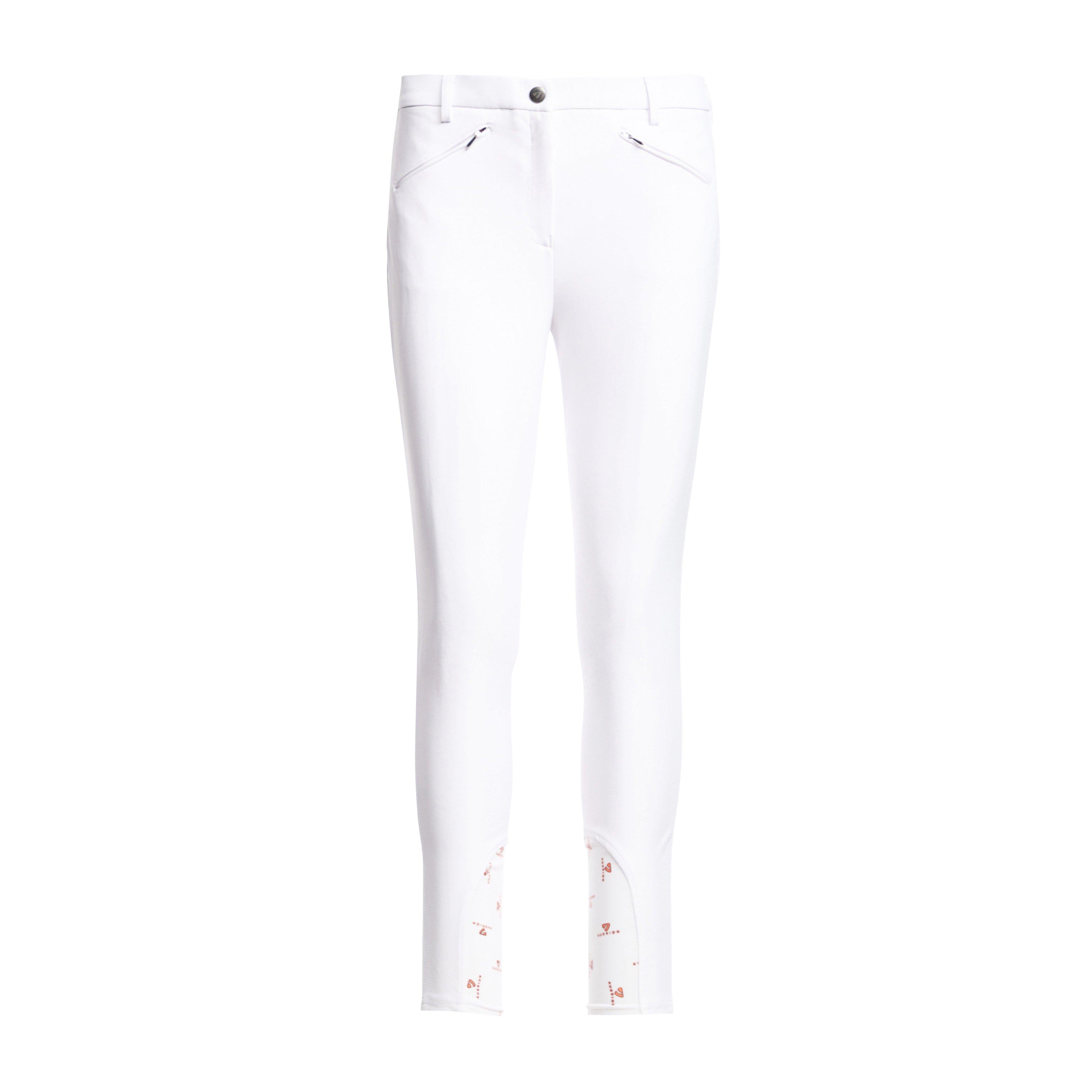 Womens Thompson Knee Patch Breeches White