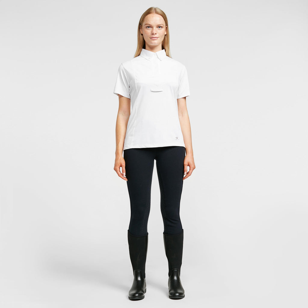 Womens Short Sleeve Tie Shirt White