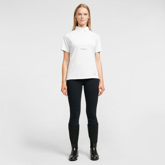 Womens Short Sleeve Tie Shirt White