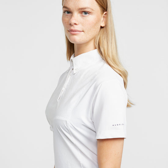 Womens Short Sleeve Tie Shirt White