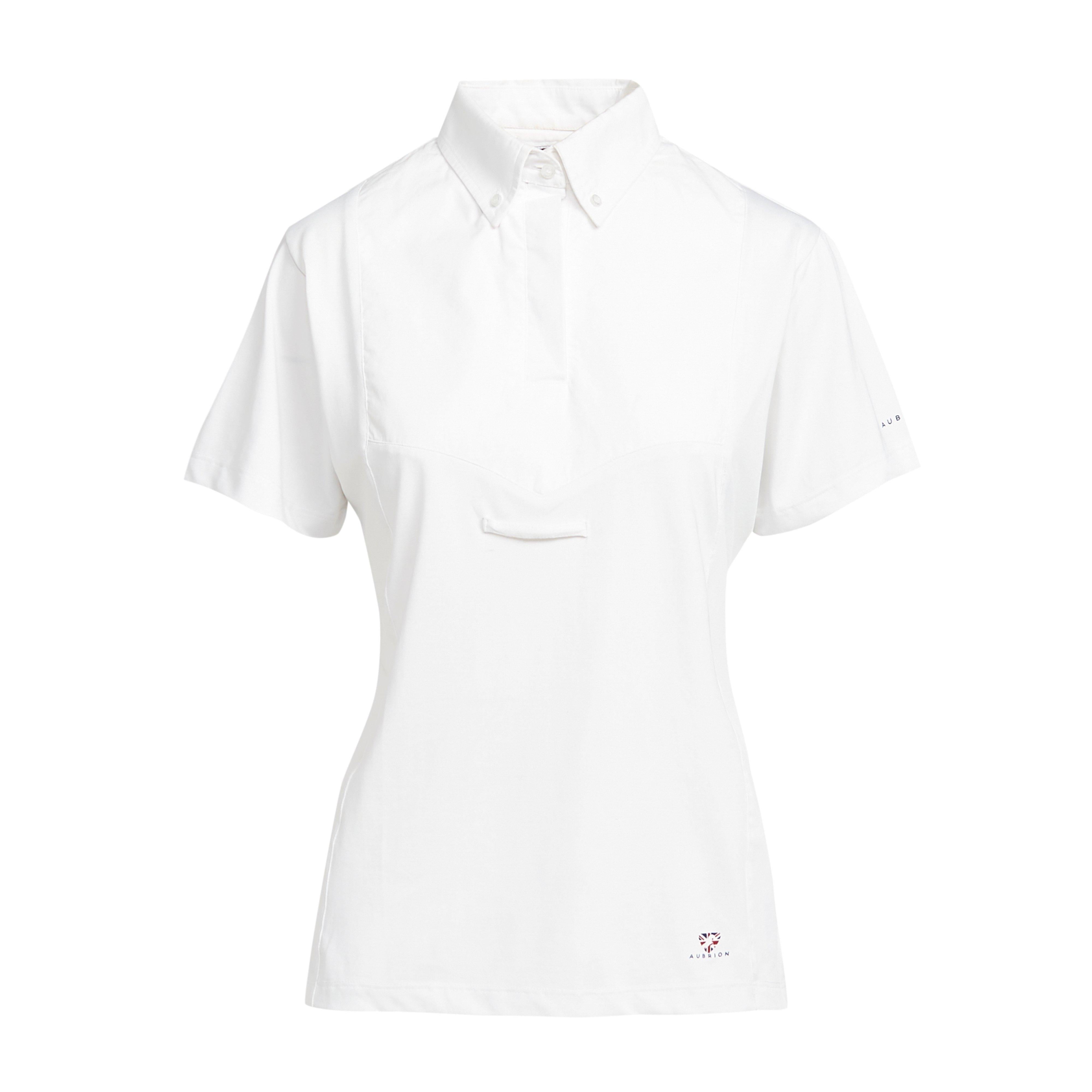 Womens Short Sleeve Tie Shirt White