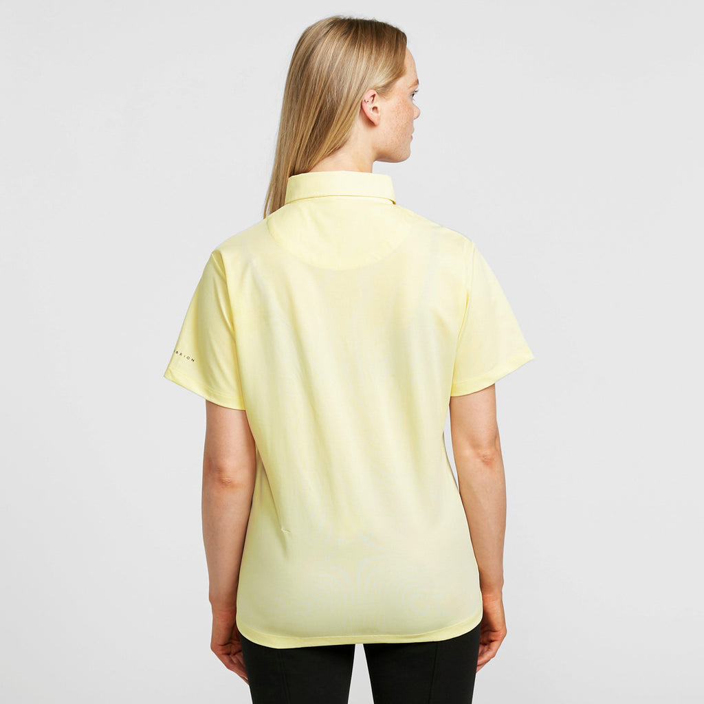 Womens Short Sleeve Tie Shirt Yellow