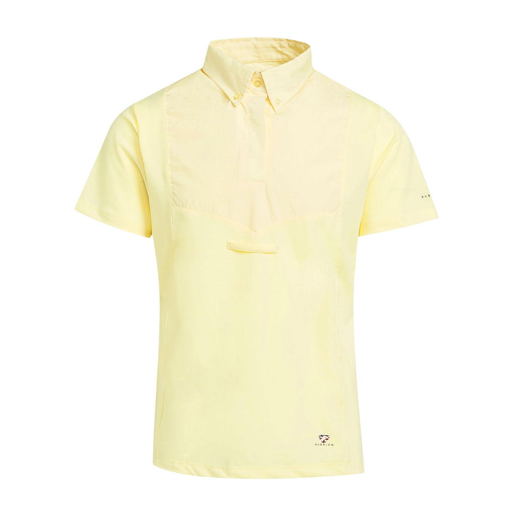 Womens Short Sleeve Tie Shirt Yellow