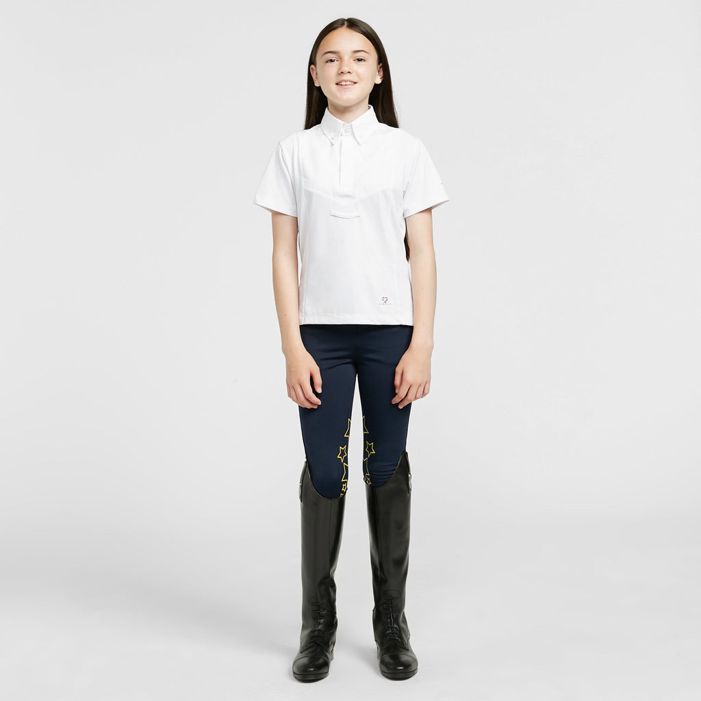 Child Short Sleeve Tie Shirt White