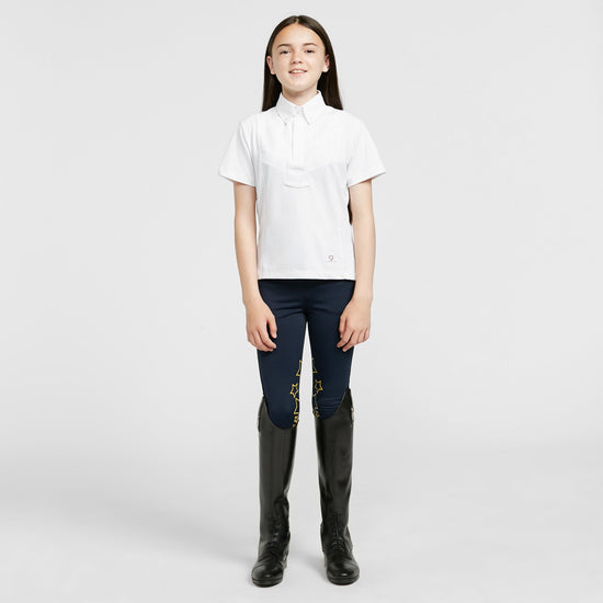 Child Short Sleeve Tie Shirt White