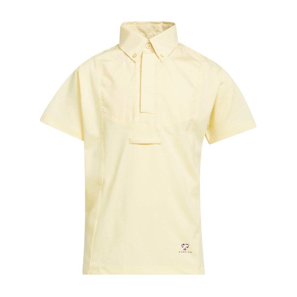 Child Short Sleeve Tie Shirt Yelllow