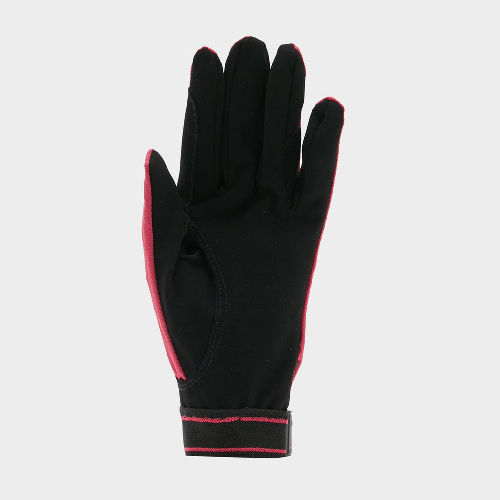 Mesh Riding Gloves Raspberry
