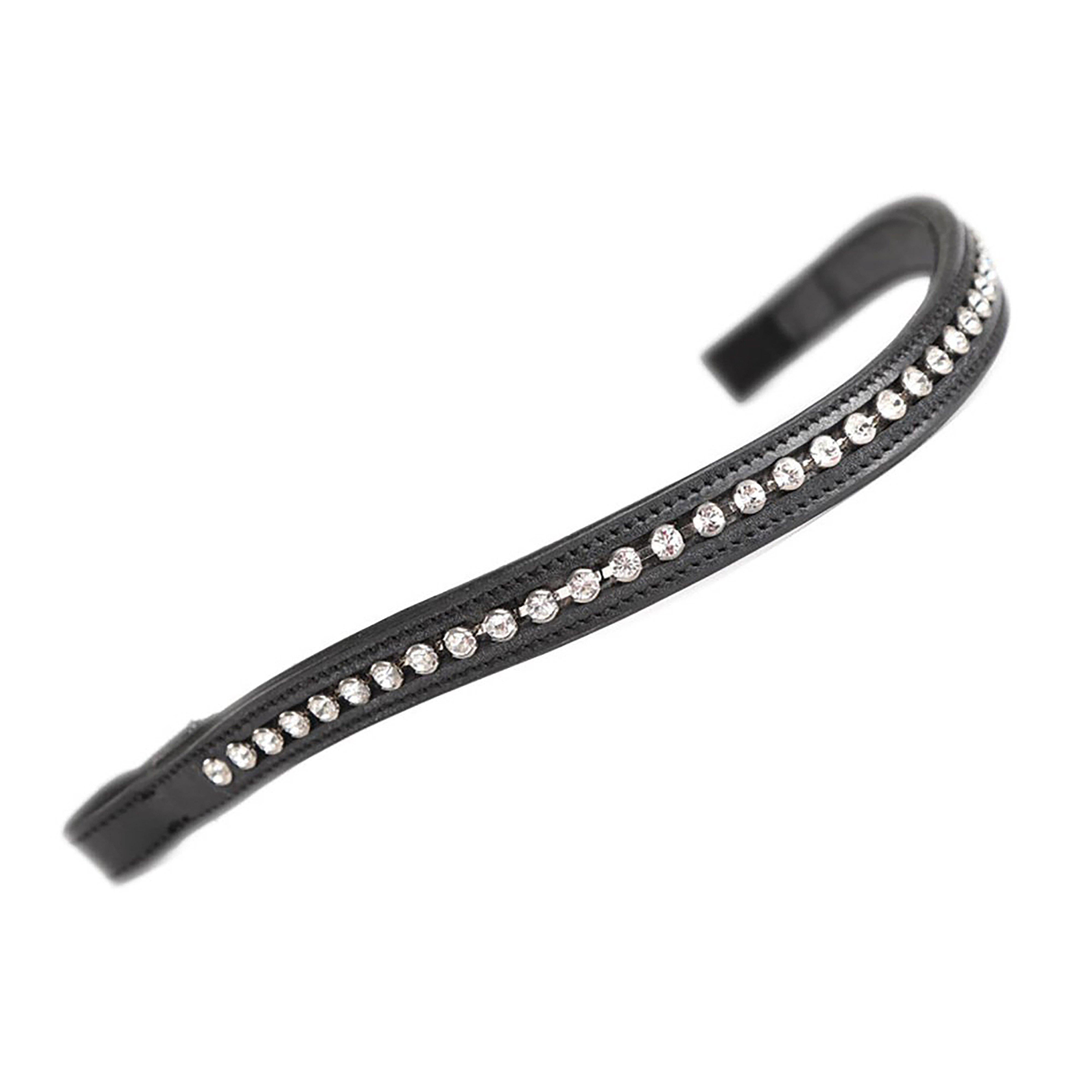 GARA Large Diamante Browband Black/Clear