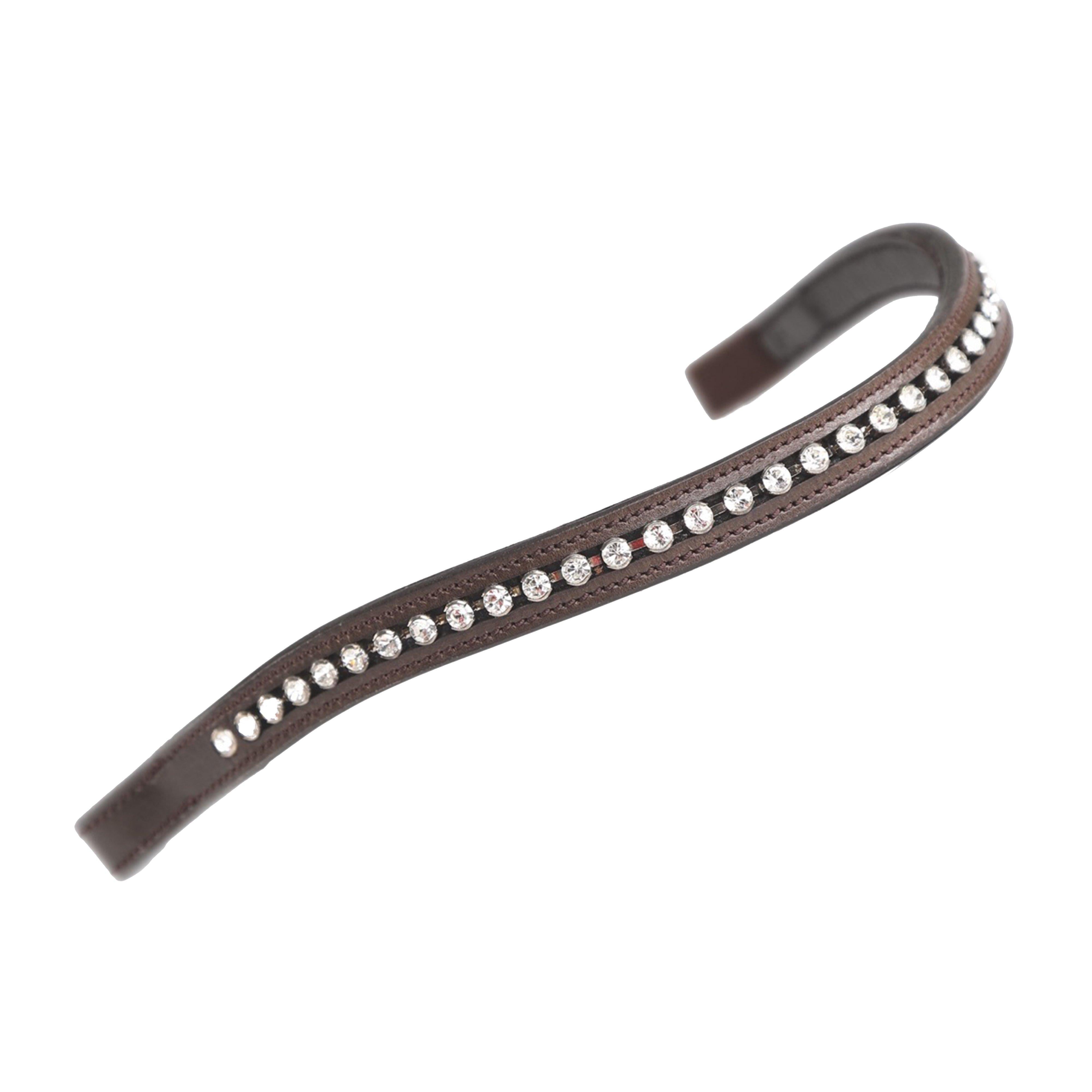 GARA Large Diamante Browband Havana/Clear