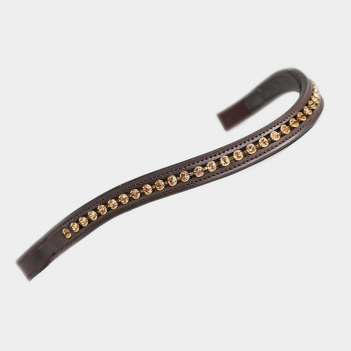 GARA Large Diamante Browband Havana/Gold