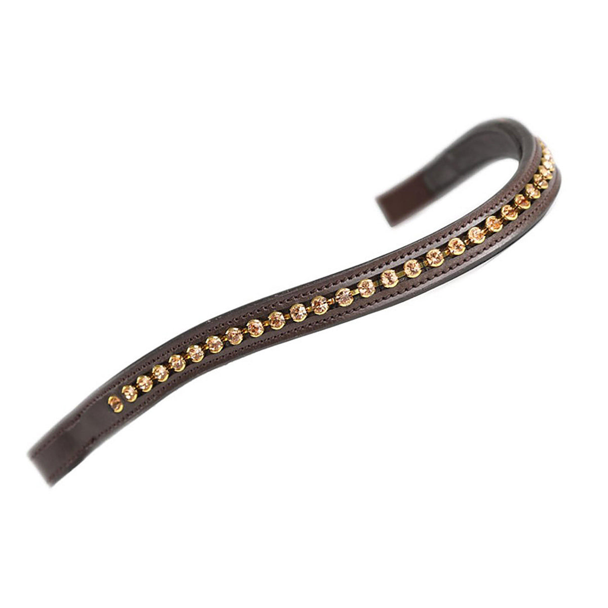 GARA Large Diamante Browband Havana/Gold