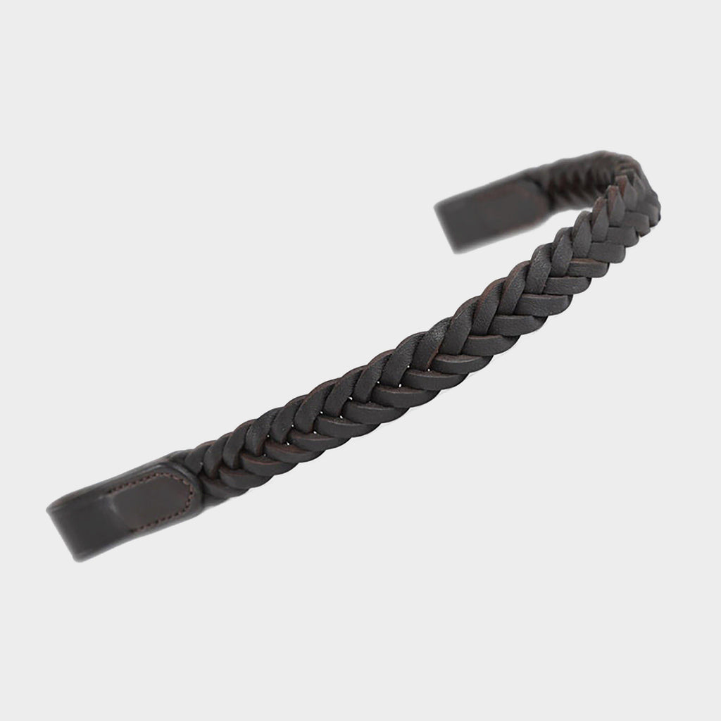 GARA Plaited Leather Browband Havana