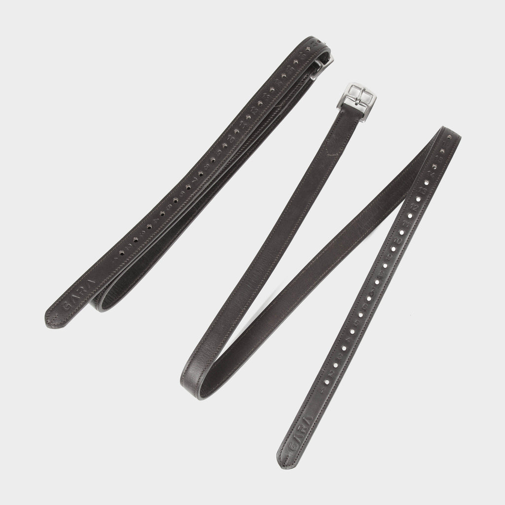 GARA Non-Stretch Stirrup Leathers Black
