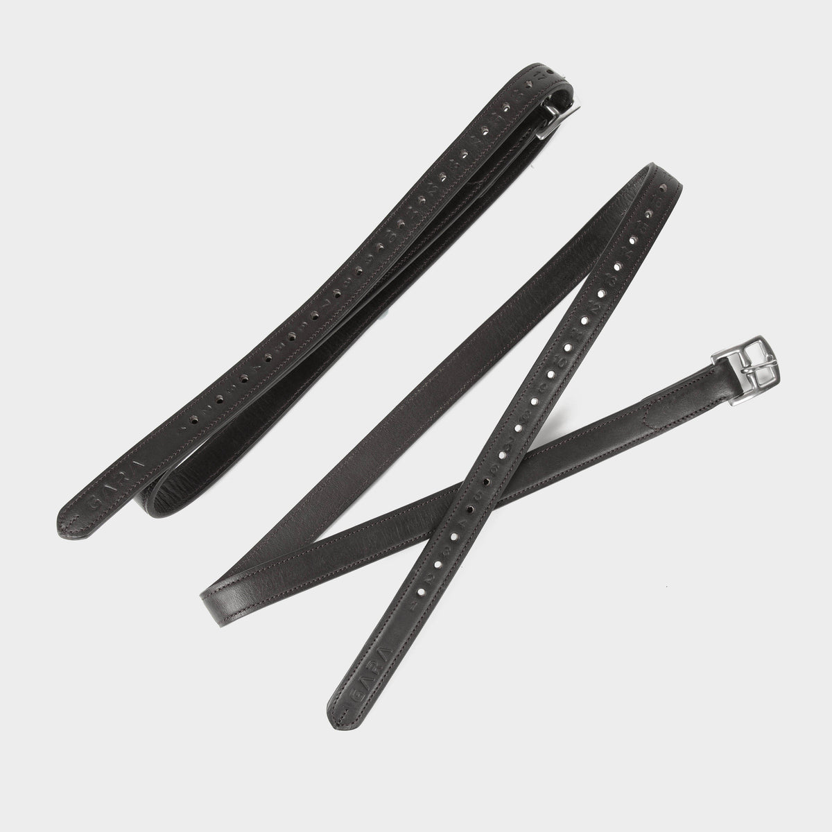 GARA Non-Stretch Stirrup Leathers Black