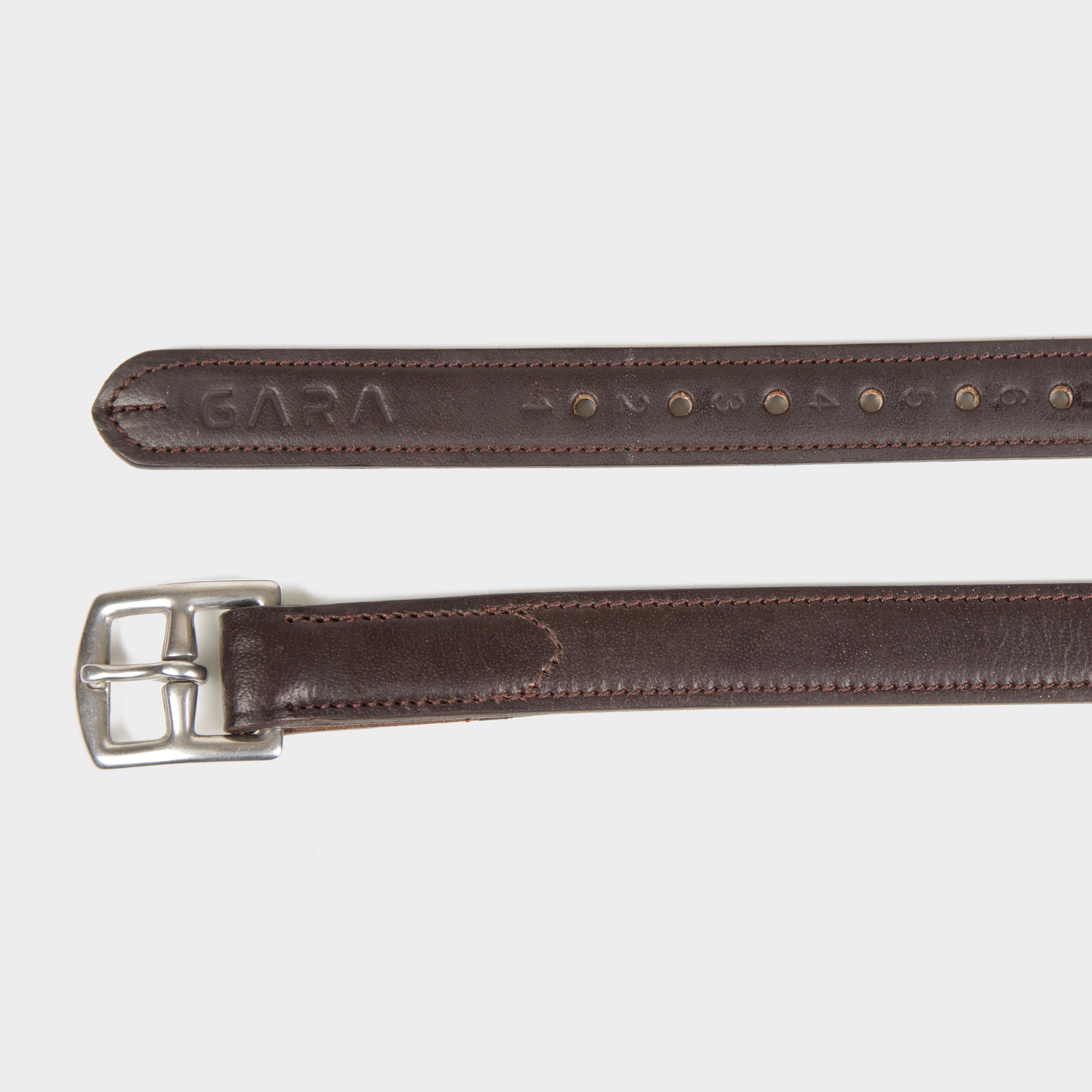 GARA Non-Stretch Stirrup Leathers Havana