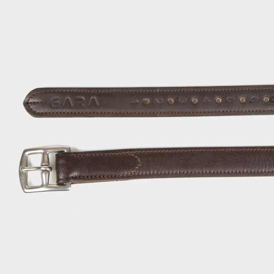 GARA Non-Stretch Stirrup Leathers Havana