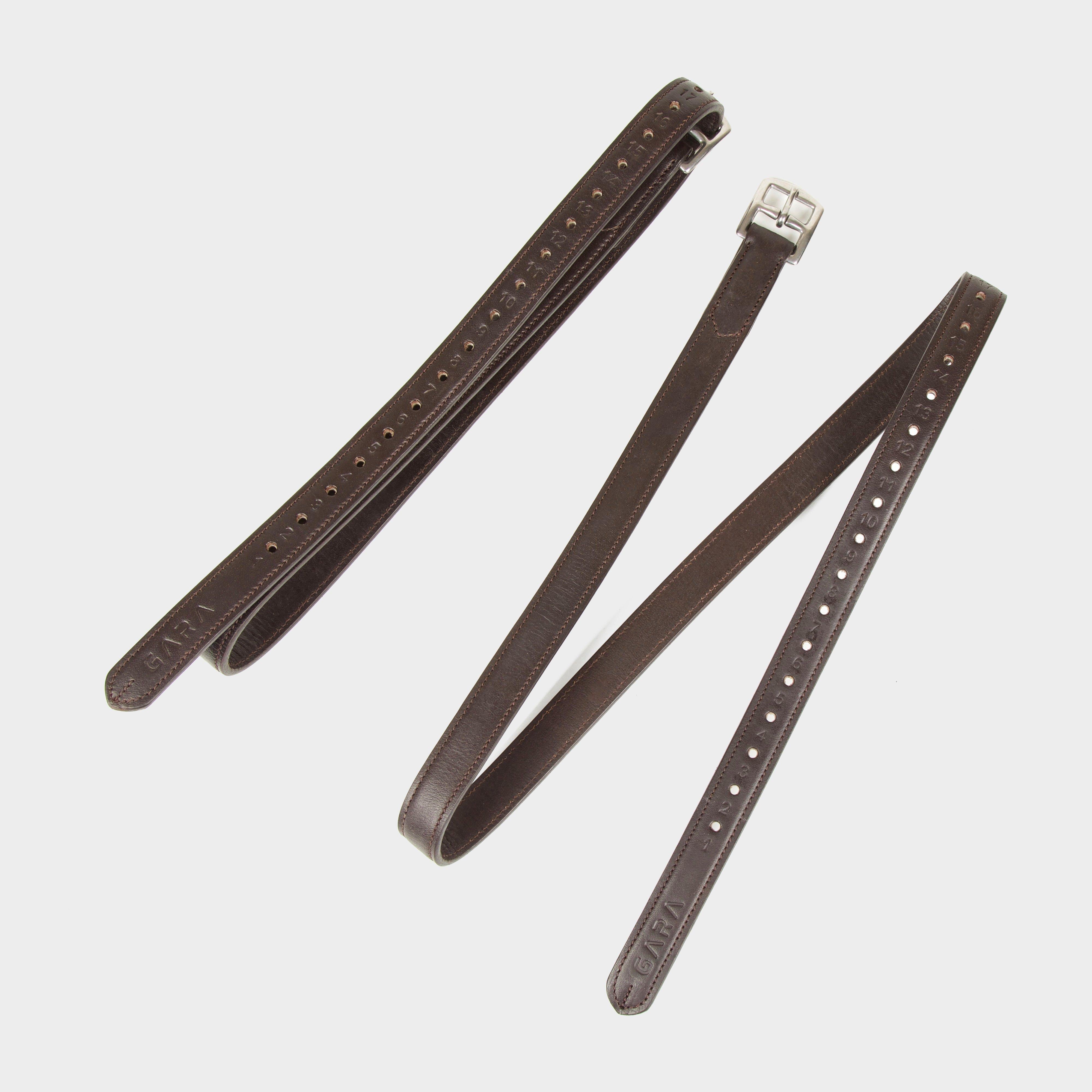 GARA Non-Stretch Stirrup Leathers Havana